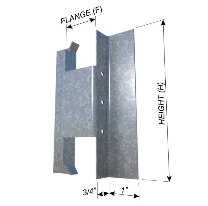 ClarkDietrich FBBC FASTBACK® 5-1/8 2X WOOD BACKING - 1-5/8" Flange